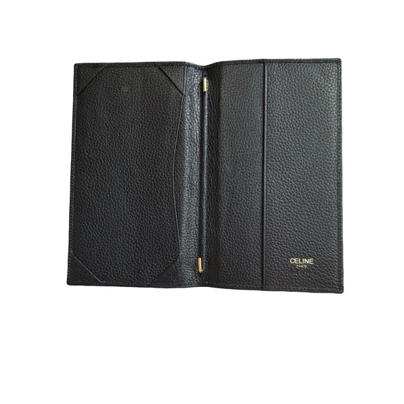 Celine Black Leather with Gold Accent Agenda Cover - Picture 2 of 3